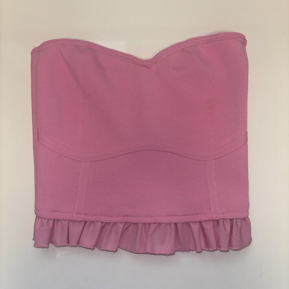 Women’s Knit Tank Baby Tub Top Pink Sz Med 70s Y2K Funky VTG Fairy Event Concert